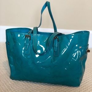 Turquoise Coach Purse